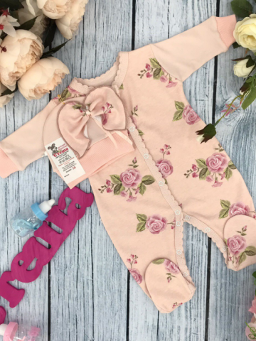 Купить оптом 222. Комбинезон "Роза", хлопок 100 % интерлок в Серове