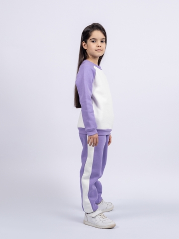 314-Л Свитшот + Штаны, лиловый, хлопок 65%, 35% ПЭ, 3-х нитка (начес) 98,104,110,116
