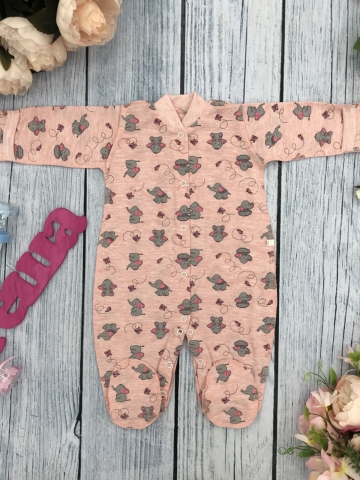271-Р. Комбинезон, хлопок 100 % кулирка 56,62,68,74,80, розовый